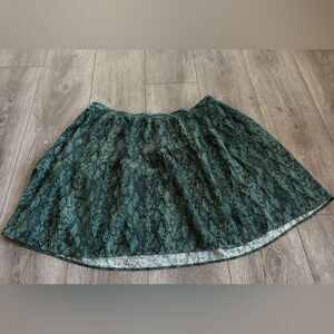 Ava and Viv Green Snake Print Skirt NWOT